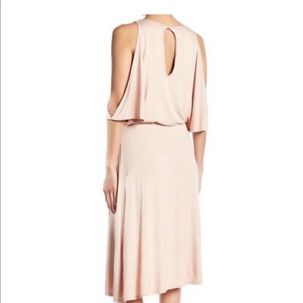 NWT. Splendid Cold Shoulder Crew Neck Wrap Dress - Picture 2 of 12